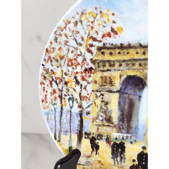 Limoges Arc De Triomphe France Porcelain 8 1/2" Plate Wall Decor Bradex Vintage - Picture 6 of 13